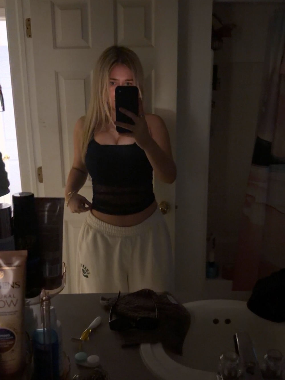 Black Lace Strapless Tank Top - Picture 4 of 4